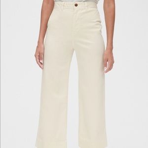 High Rise Wide Leg Crop Khakis